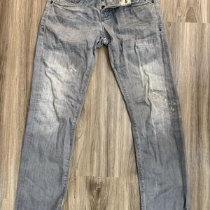 Guess Premium Rebel Straight Leg Men’s Jeans Size 30 Gray Wash Button Fly